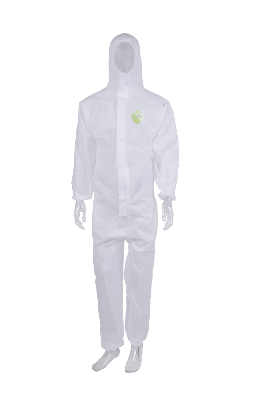  210TWoven Coating Protective Material-white Disposable Coverall Without Tape TTK- B01
