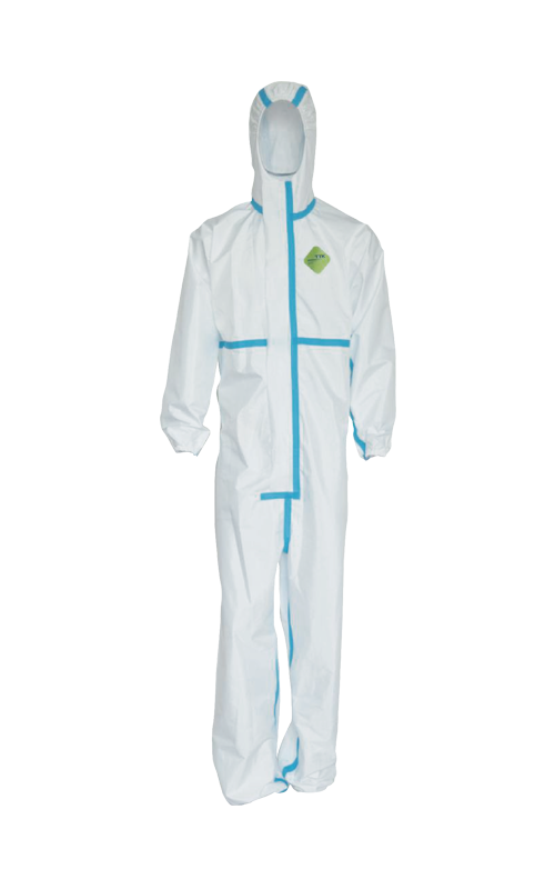 PP Non-woven Material+Barrier Coating Membrane Disposable Coverall With Tape TTK-A01