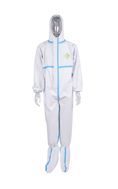 Woven Material+PTFE Membrane+Tricot Disposable Coverall With Tape TTK-A04